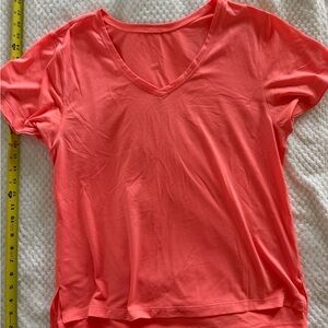 Lululemon Coral V-Neck Women's Top size 10